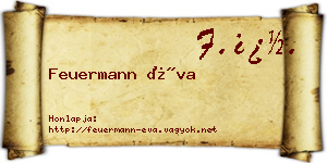 Feuermann Éva névjegykártya